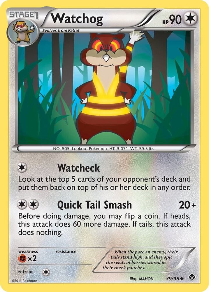 Watchog #79/98 Emerging Powers Uncommon Pokemon TCG MP