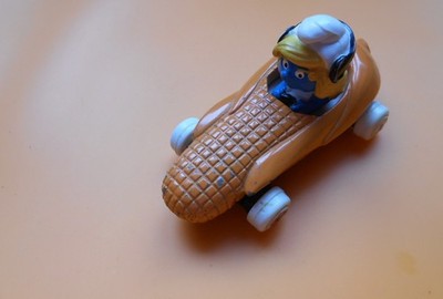 orange car smurfette smurf pitufo smurf metal puffi 1983 ESCI 07