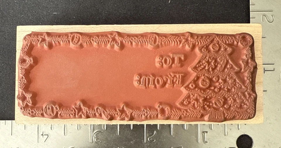 Hero Arts - G1801 Árbol de Navidad a partir - Etiqueta de regalo de vacaciones sello de goma Foto 3 de 3