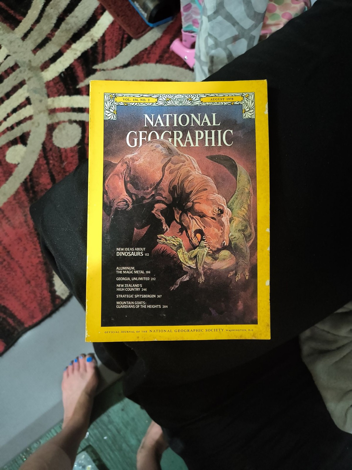Vintage National Geographic Magazine August 1978 Dinosaur Cover