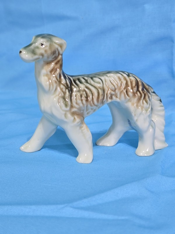 Vintage Borzoi Dog Figurine Japan Russian Wolfhound 