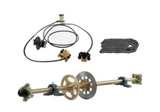 44 Go Kart Rear Axle Kit Sprocket Hub Hydraulic Brake for Go Cart ATV Quad