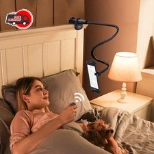 Gooseneck Tablet Holder with Page Turner for Kindle Reading in Bed: Adjustabl...