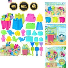 Beach Toys for Toddlers, Sand Castle Toys with 3 Bucket, 6 Shovels, Mesh Bag ...