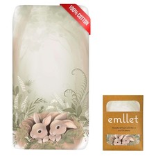 100 Cotton Fitted Crib , Peekaboo Bunny Design, Gentle Baby Nursery Bedding,...