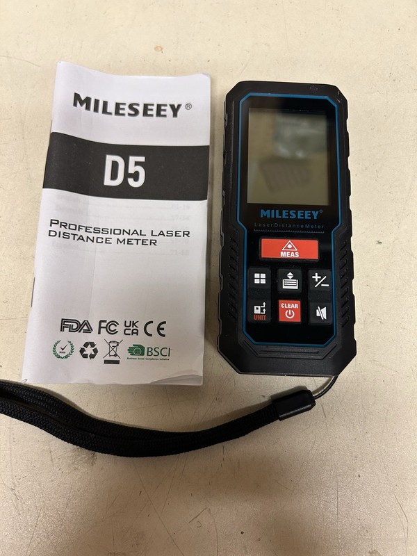 Mileseey D5 Laser Distance Measurer w/ LCD Display, Black/Blue