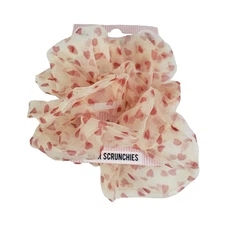 Vintage Cosmetic Company Pack 3 Scrunchies NWT Hearts