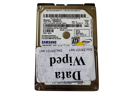 Samsung 60GB SATA 2.5 Laptop Festplatte HDD HM060HI
