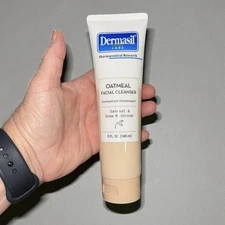 Dermasil Labs Oatmeal Facial Cleanser 5oz Tube Oatmeal & Snow Mushroom Face Wash