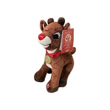 W Tag Dan Dee Rudolph Red Nosed Reindeer Light Song Plush 14" Christmas 50th