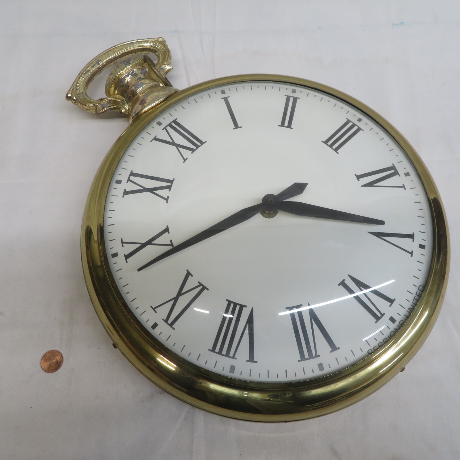 Vtg Pocket Watch Wall Clock