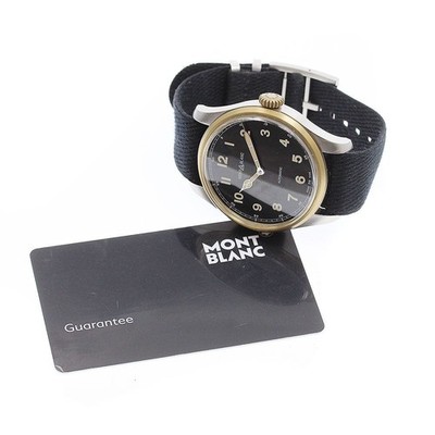 Montblanc 1858 Ref.116241 Stainless SteelｘNylon Black Automatic Warranty Card