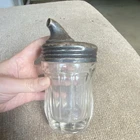 Clear Glass milk sugar dispenser vintage