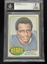 1976 Topps Walter Payton #148 BGS 7 Rookie Card. rookie card picture