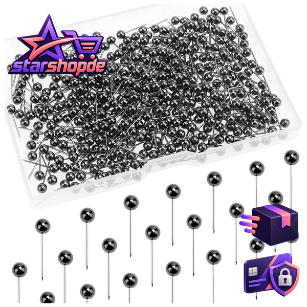 Push Pins 500 StüCk Buntkopf Plastik RundköPfe Dekorative ReißZwecke Karte-image