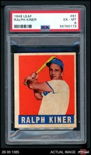 1948 Leaf #91 Ralph Kiner Pirates RC HOF PSA 6 - EX/MT