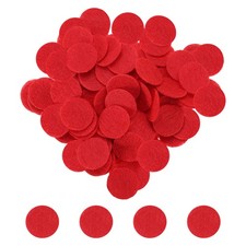 500pcs Round Felt Circles 15mm 5/8" Craft Felt Non-Woven Fabric Pad Red