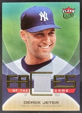 2007 Fleer Ultra Derek Jeter Faces of the Game Materials MEM Yankees KH