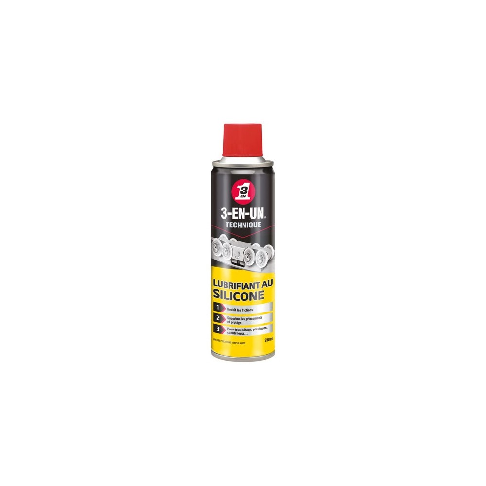Lubrifiant au silicone 3-en-un de 250ml formule haute performance BBE250ML