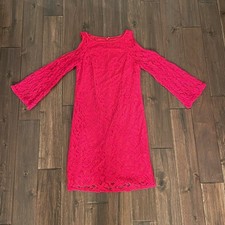 Adrianna Papell Red Lace Holiday Party Cocktail Party Dress 2