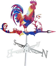 Gallo Banderuola Segnavento Multicolore Decorazione Del Tetto in Metallo Colorat