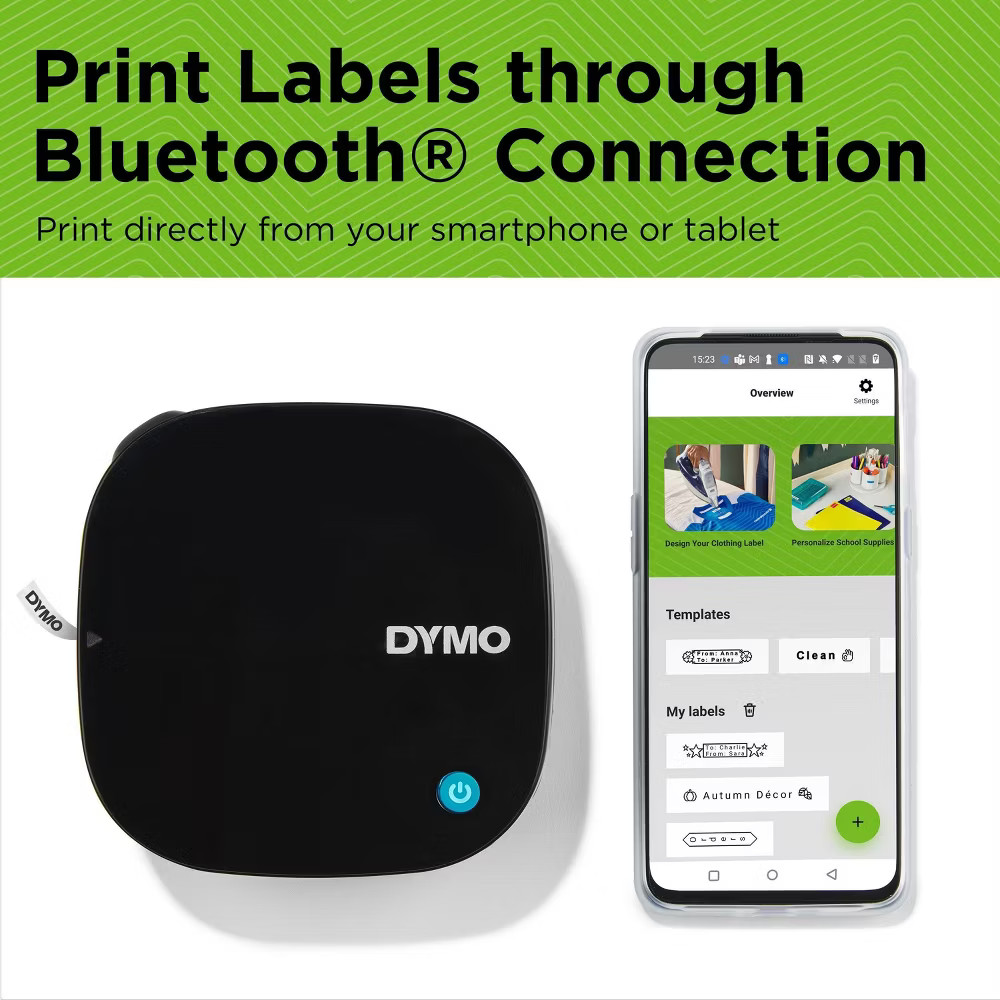 DYMO Letratag 200 Bluetooth Label Maker with White Paper Label Tape