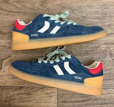 Coolway Goal Navy Suede Gum Sole Sneakers Men s 9 Women s 11 New