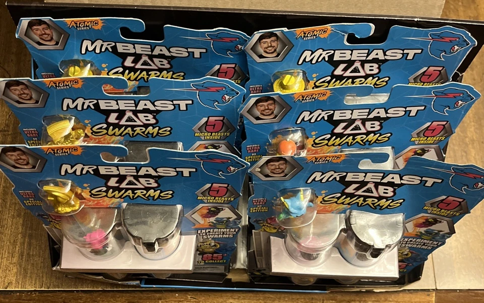 Enorme Lote de Enxames MR BEAST LAB Série ATOMIC 6 novos 5 pacotes na caixa original A++ - Imagem 2 de 4