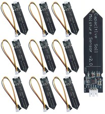 10Pcs Capacitive Soil Moisture Sensor Module 3.3V Compatible with for Arduino...