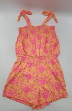 Gap Girl  s 100 Cotton Floral Romper Size L - 10 Years Gently Worn