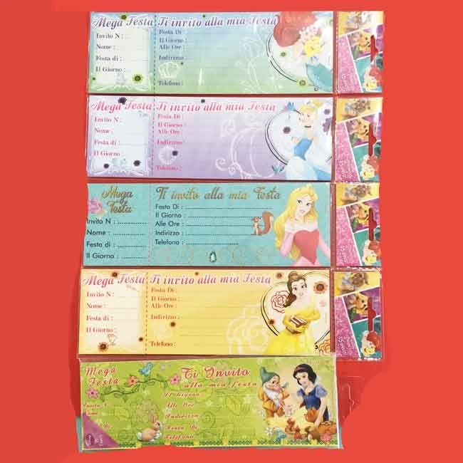 Manta Makes – 12 Inviti Per Festa Coccole A Tema Principessa – Cartoncino Rosa Formato A6 – Fatti A Mano UK