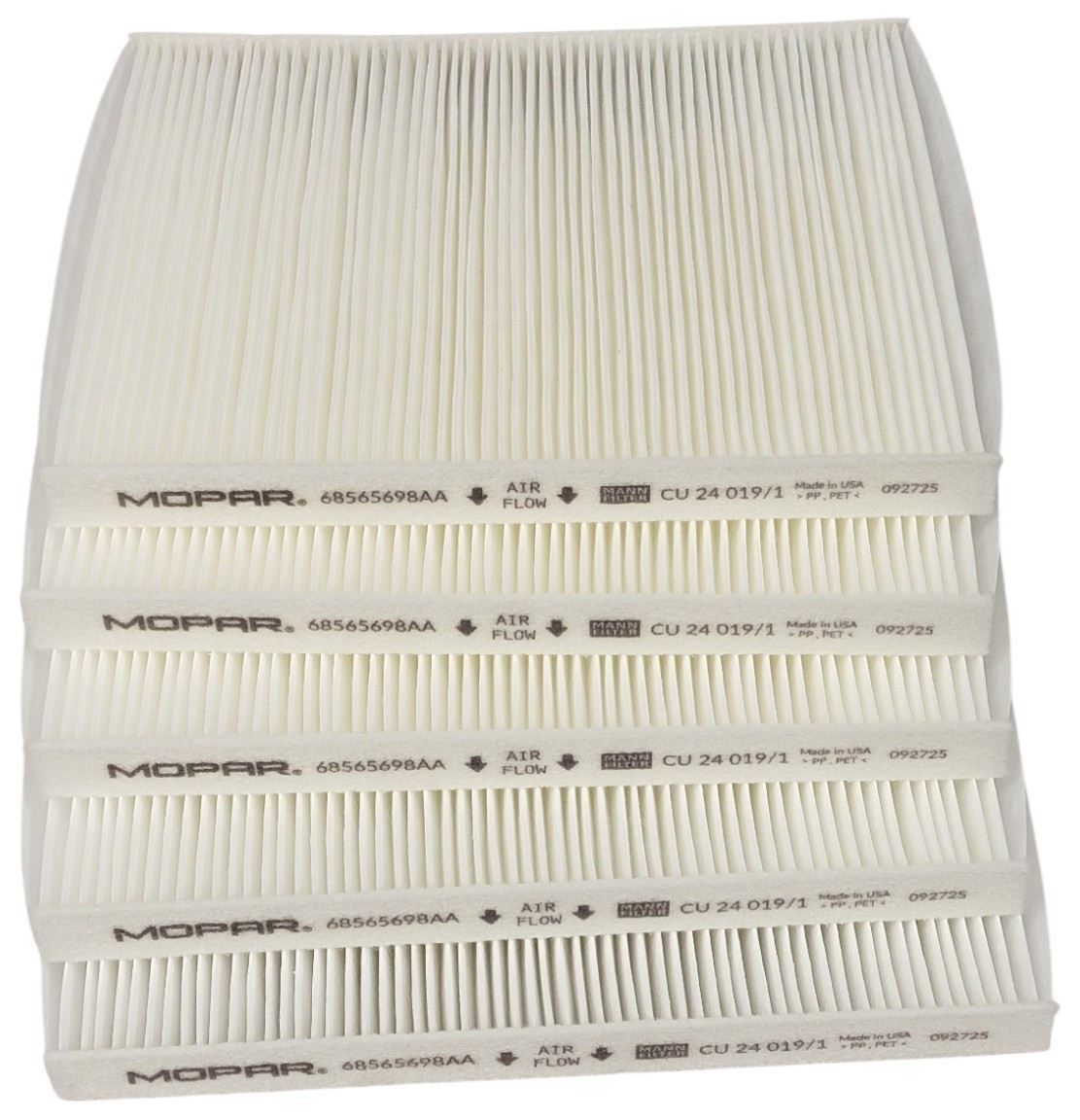 5 PACK MOPAR 68565698AA 21-26 Jeep Wrangler JL N95 Particulate
