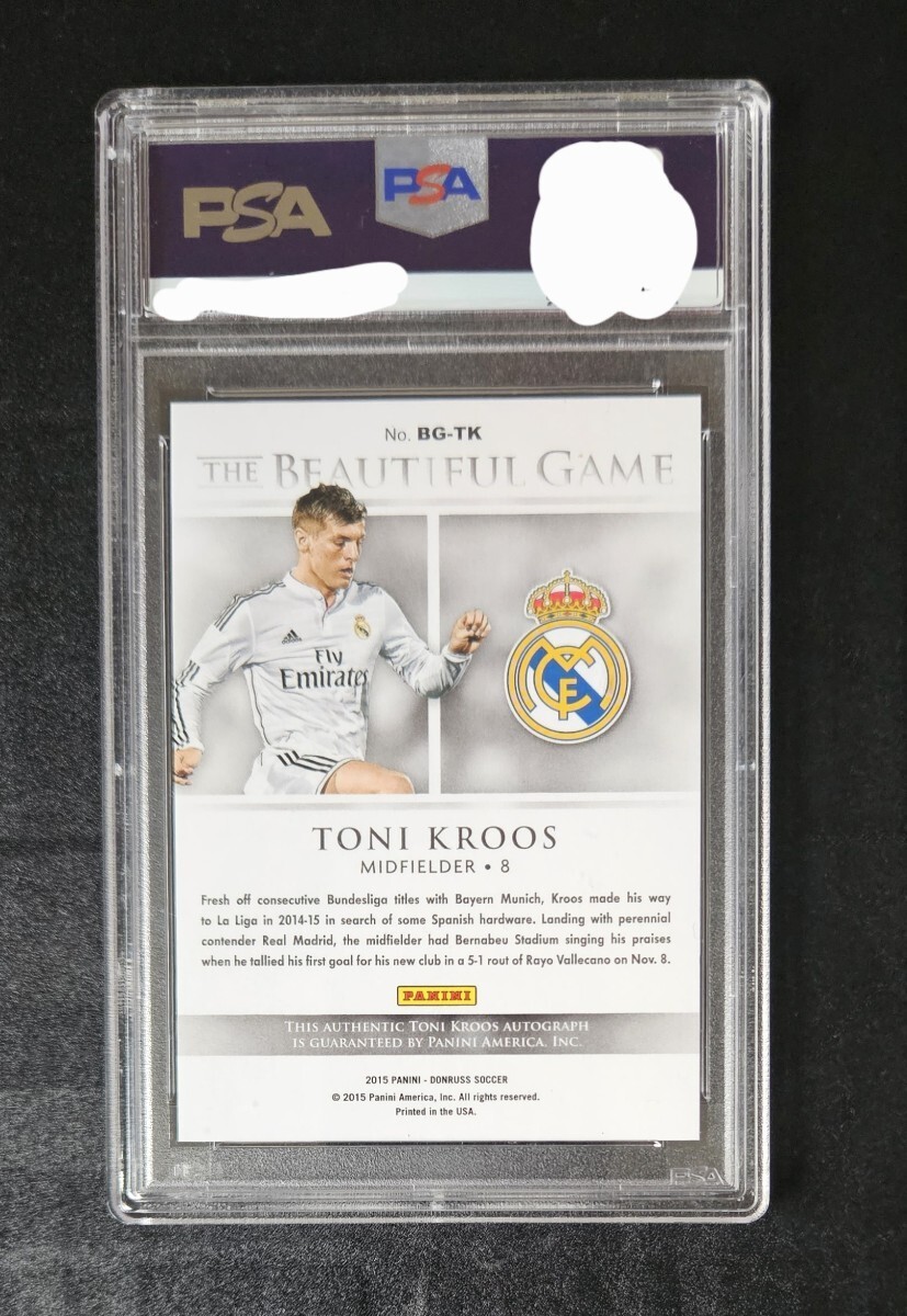PSA9 Mint Toni Kroos Donruss Auto The Beautiful Game Real