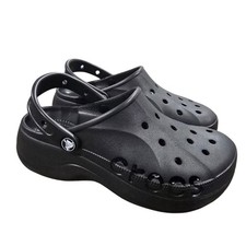 Crocs Baya Womens Size 7 Slip On Platform Shoes Platform Clogs Black New