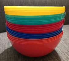Trueliving Bright Colors Plastic Bowls For Cereal Soup 5 Set of 4 pack(20 Bowls)