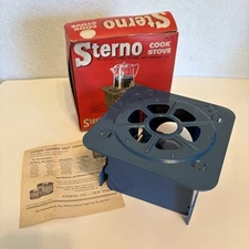 Vintage Sterno Folding Cook Stove No. 33 w/ Box & Instructions Camping