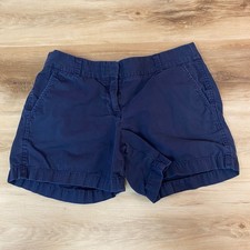 J Crew Chino Broken In Women's Navy Blue Shorts Size 6