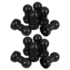 12pcs Trampoline Enclosure Pole Caps Pole End Protection Cover Black - Plastic