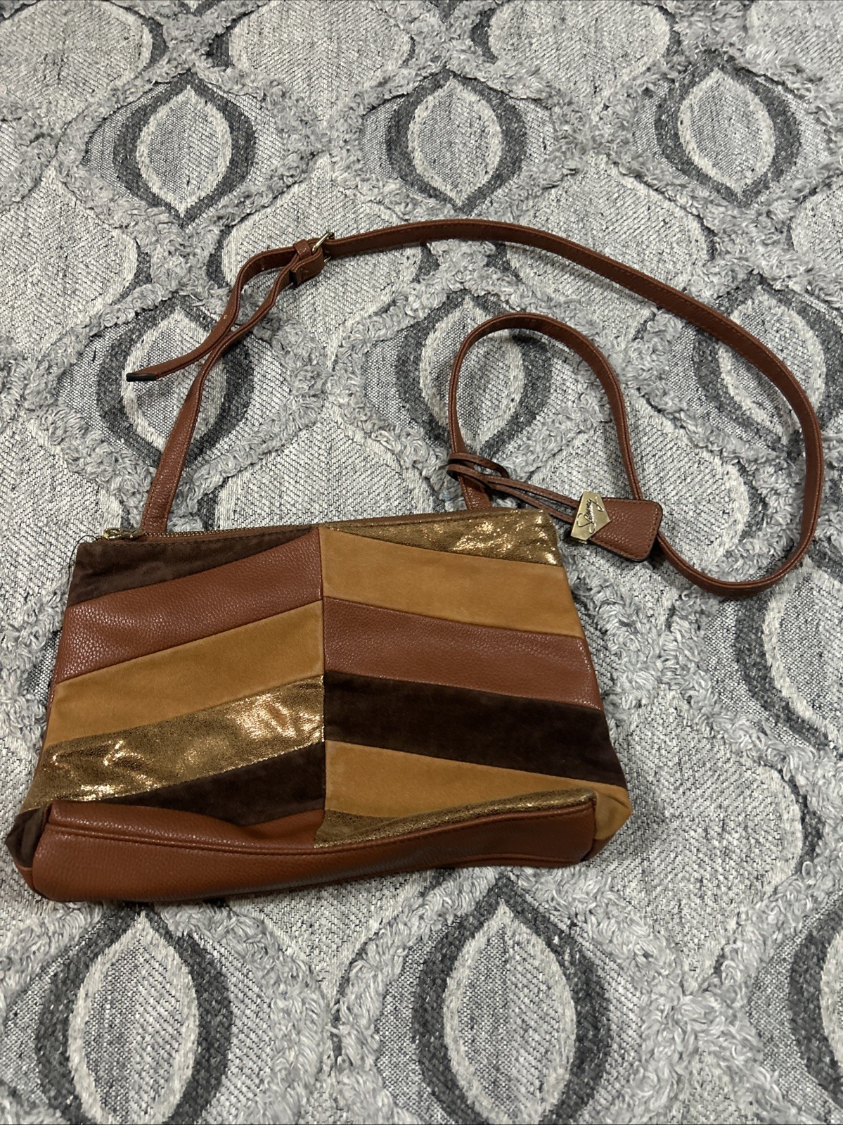 Sammy Multi Color Vegan Patchwork Cross Body Bag … - image 1