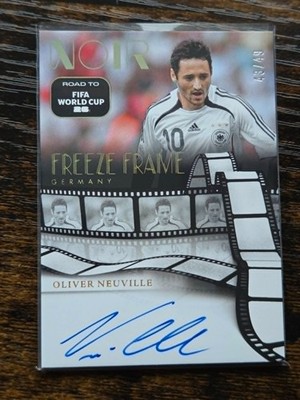 2025-26 Panini Noir Oliver Neuville Freeze Frame Auto /49 Germany World Cup