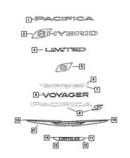 Genuine Mopar Emblem 55112857AB