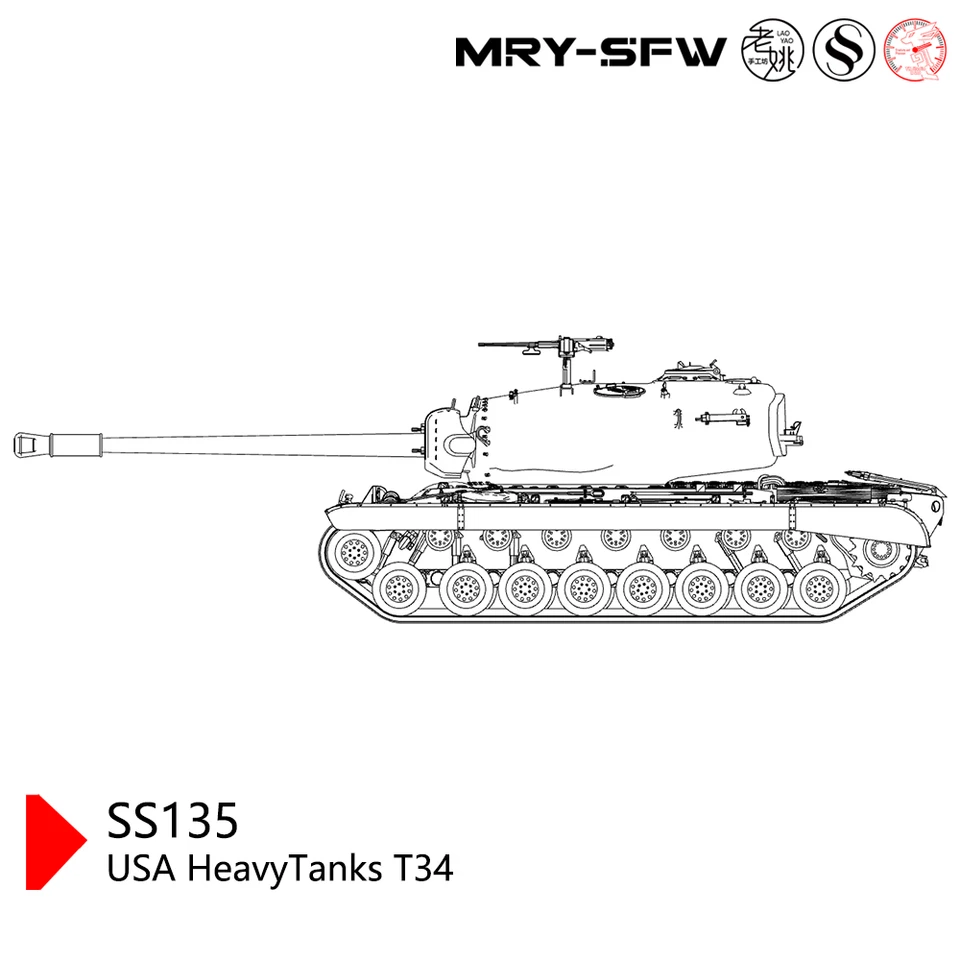 SSMODEL SS72135 1/72 Military Model USA HeavyTanks T34 WOT - Image 3 of 3