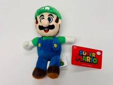 Super Mario Luigi Plush with Tag 7 inch Good Stuff Basic Fun Character Toy BIN 8