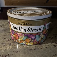 Vintage Mackintosh’s Quality Street tin 6LB large sweet chocolate &toffees Empty