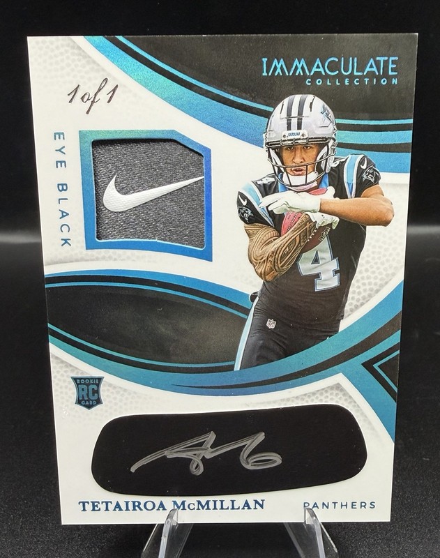 2025 Immaculate Rookie Eye Black Tetairoa McMillan 💥 1/1 💥 Nike RC RPA ROTY AU