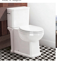 Alphabath Two-Piece Elongated Toilet w/ Soft Close Seat, White 1.27 GPF