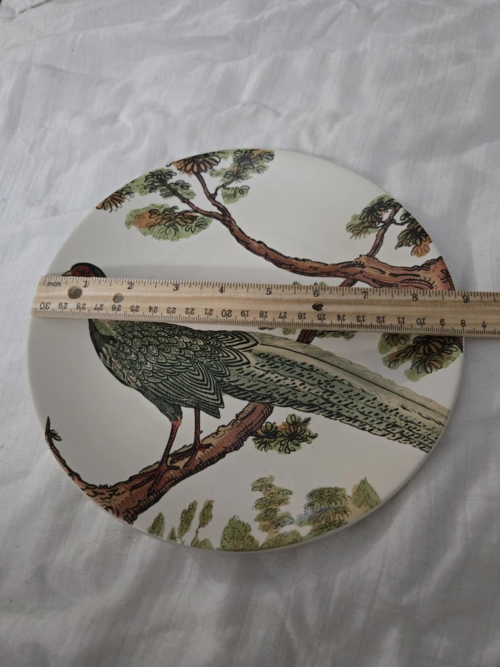 Plato de cerámica de 9" Pottery Barn Thanksgiving Pheasant usado en excelente estado Foto 2 de 3