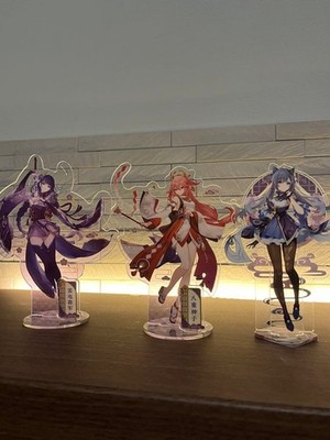 Genshin Impact Acrylic Stand Electro Element 3-Piece Set: Raiden Shogun, Yae