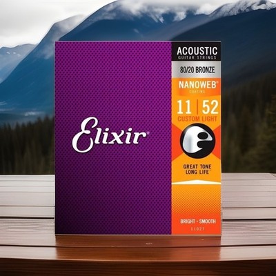 Original Elixir Custom Light PhosphorBronzesaiten mit Nanoweb Beschichtung  