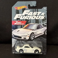 HOT WHEELS Fast & Furious RX-7 – Dom’s Car – HKS Graphics – New On Card.